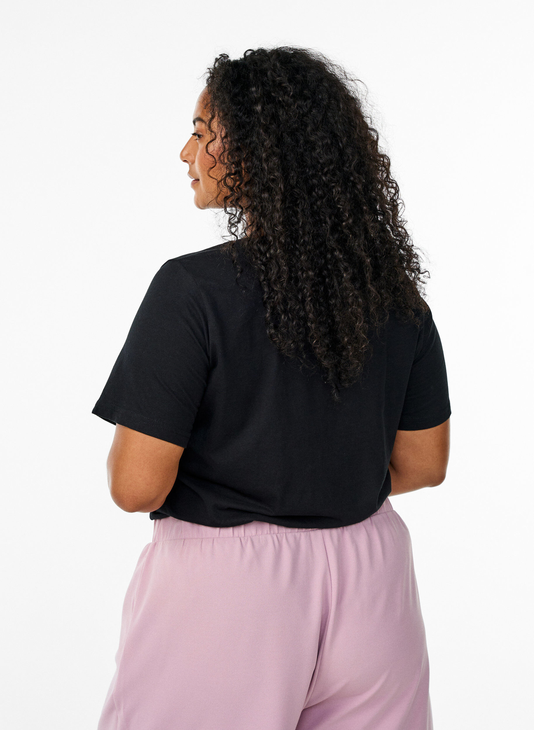 Zizzi FLASH - T-skjorte med motiv, Svart, Model image number 2