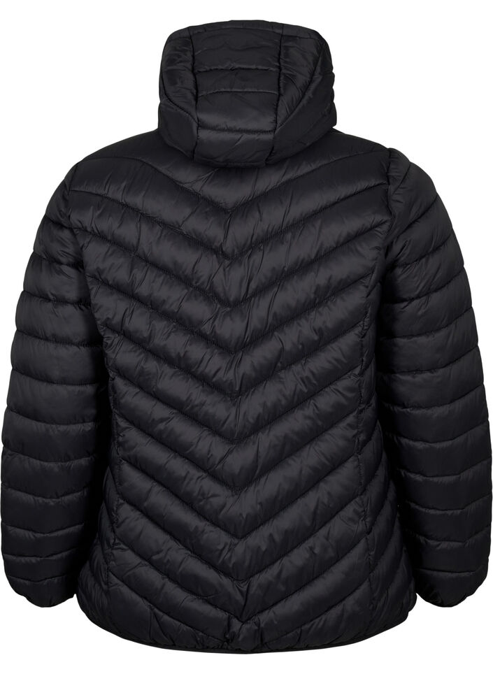 Lettvektsjakke med hette, Svart, Packshot image number 1