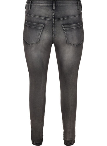 Super slim Amy jeans med høyt liv, Dark Grey Denim, Packshot image number 1
