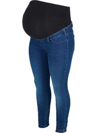 Jeggings til gravide i en bomullsmiks, Dark blue denim