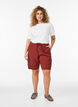 L&oslash;s shorts av bomull med lommer, R&oslash;d, Model image number 1