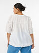 Viskosebluse med legg og ballongeffekt, Vanilje, Model image number 2