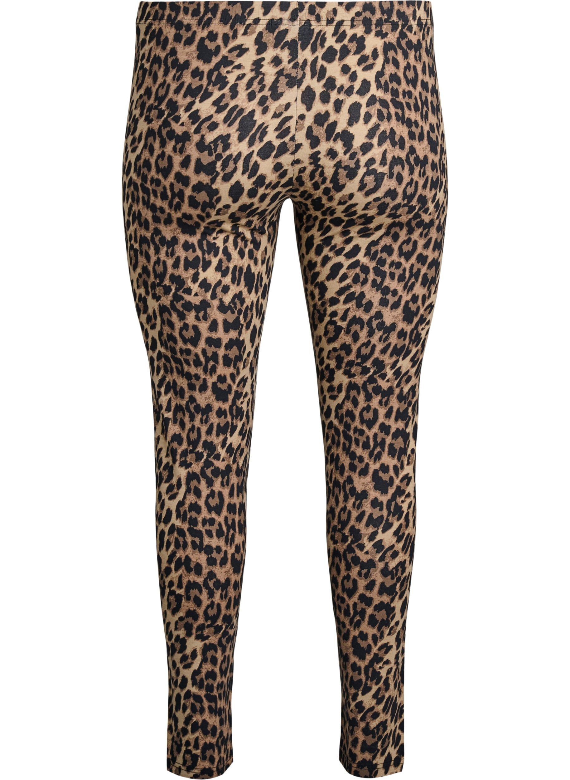 Zizzi Viskose leggings med leopardm&oslash;nster, Brun, Packshot image number 1