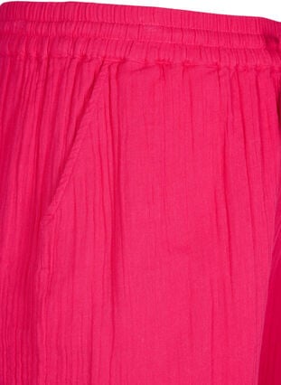 Shorts i bomullsmusselin med lommer, Bright Rose, Packshot image number 2