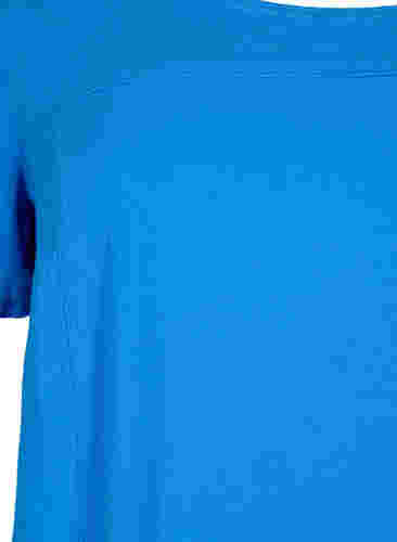 Kortermet kjole i bomull, French Blue, Packshot image number 2