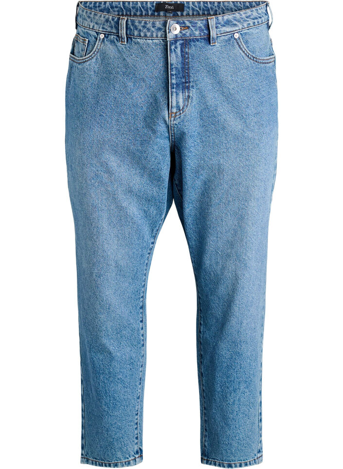 Mille Mom Fit Jeans med h&oslash;y midje, Bl&aring;, Packshot image number 0