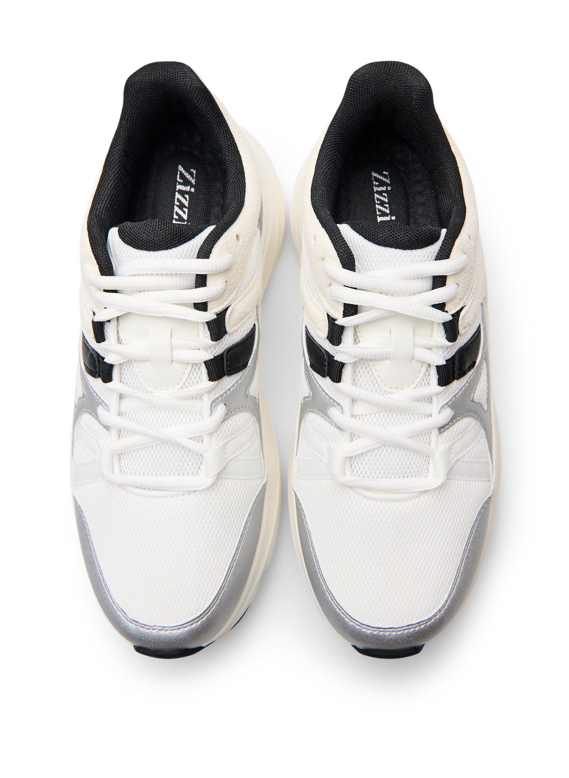 Zizzi Komfortable sneakers med st&oslash;tdempende s&aring;le, Hvit, Packshot image number 2