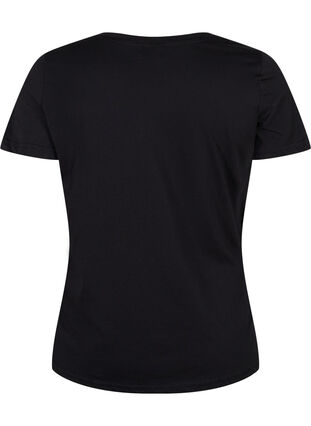 T-skjorte med julemotiv i bomull, Black Loading, Packshot image number 1