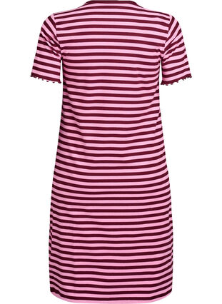 Zizzi Knelang T-skjortekjole i ribbet jersey, Mørk Bordeaux, Packshot image number 1