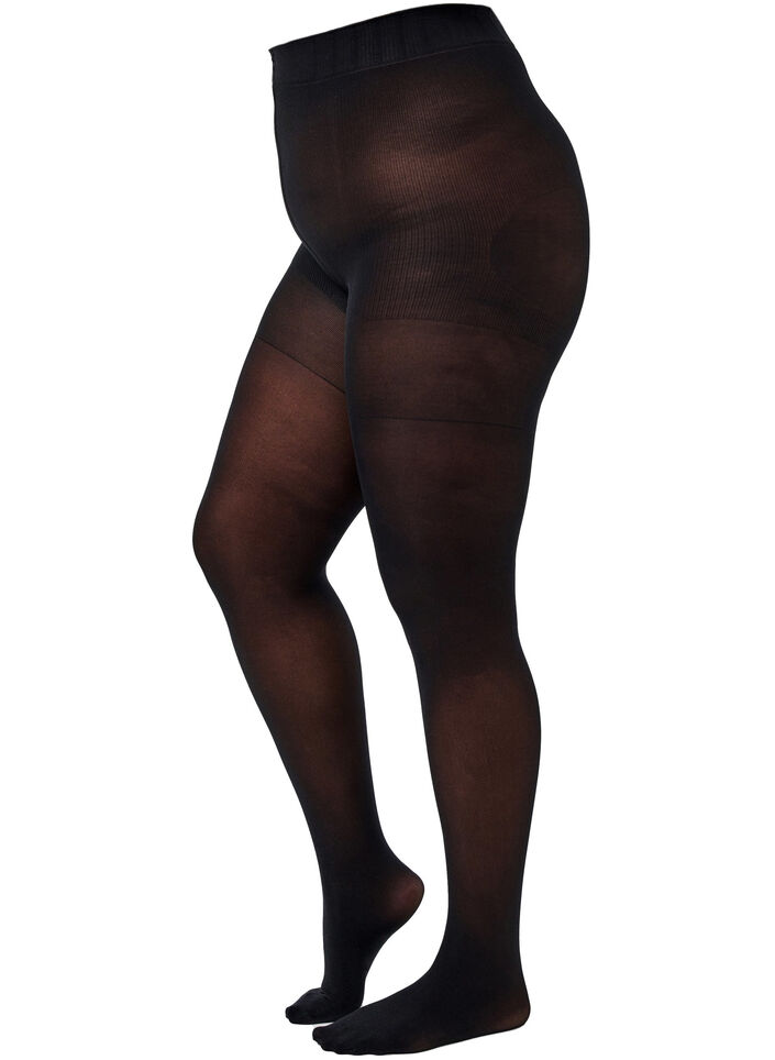 Str&oslash;mpebukser 60 denier med push-up og shape-effekt, Svart, Packshot image number 0