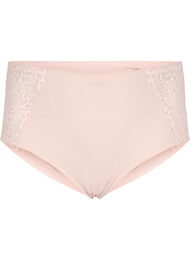 Hipstertruse med vanlig midje og blonder, Pink Tint
