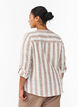 Bluse i bomull med V-hals, Beige, Model image number 2