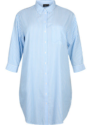 Lang, stripete skjorte med trekvartlange ermer, Marina W. Stripe, Packshot image number 0
