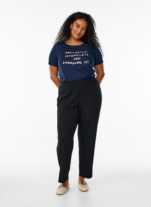 Zizzi FLASH - T-skjorte med motiv, Blå, Model image number 1