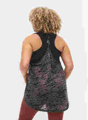 Treningstopp med kryss på ryggen, Black w. WORK IT OUT, Model