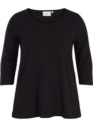 Basis t-skjorte med 3/4-ermer, Black