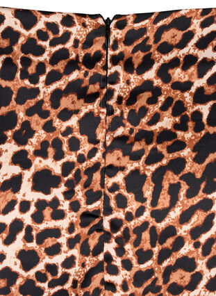 Skjørt med leopardtrykk og splitter, Leopard AOP, Packshot image number 2