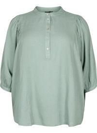 Skjortebluse med 3/4 ermer 