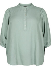 Skjorte bluse med 3/4 ermer