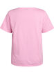 Kortermet basic t-skjorte med v-hals, Rosa, Packshot image number 1