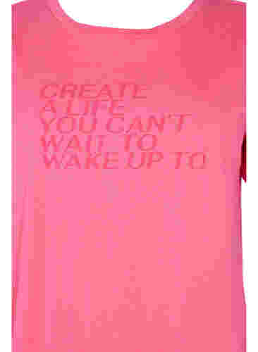 T-skjorte i bomull med trykk og korte ermer, Hot Pink Create, Packshot image number 2