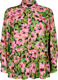 Blomstrete skjorte i viskose, Pink G. Flower AOP