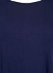 Ensfarvet bluse med lange ermer, Bl&aring;, Packshot image number 2
