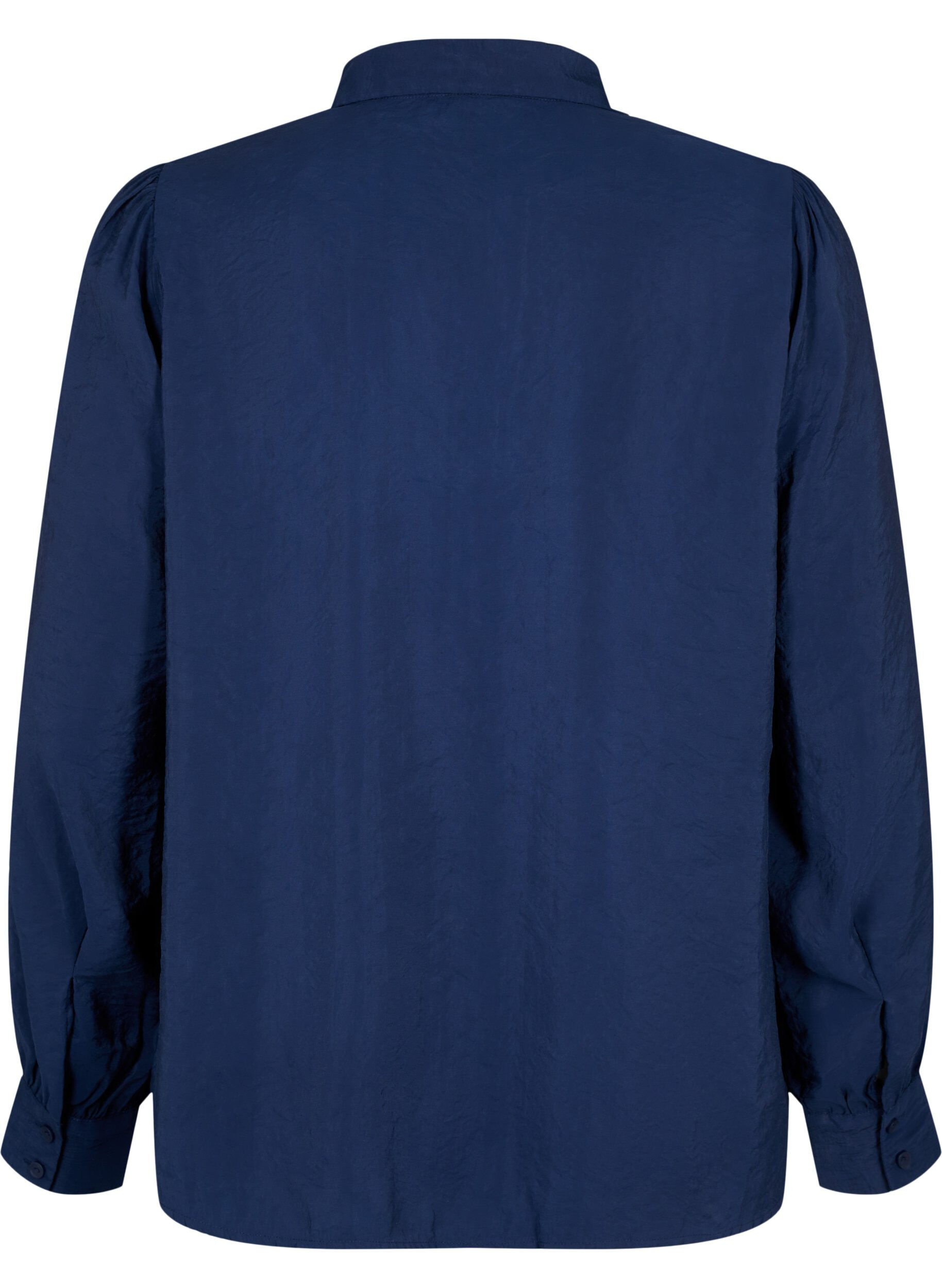 Zizzi Langermet skjorte i Tencel &trade; Modal, Navy Blazer, Packshot image number 1