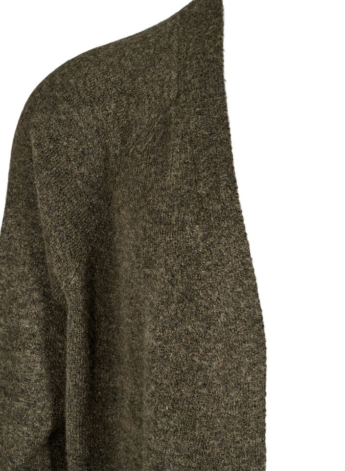 Lang cardigan med lommer, Sea Turtle Mel., Packshot image number 2