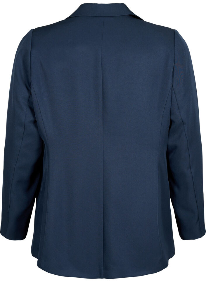 FLASH - Enkel blazer med knapp, Blå, Packshot image number 1