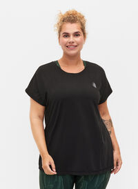 Kortermet trenings T-skjorte, Black, Model