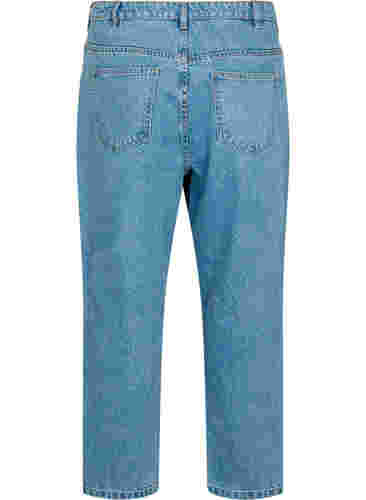 Cropped Gemma jeans med høyt liv, Light blue denim, Packshot image number 1