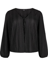Cardigan med bånd, Black