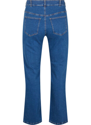  Gemma jeans med høy midje og rett passform, Dark blue, Packshot image number 1