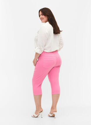 Tettsittende Emily capribukser, Rosebloom, Model image number 1