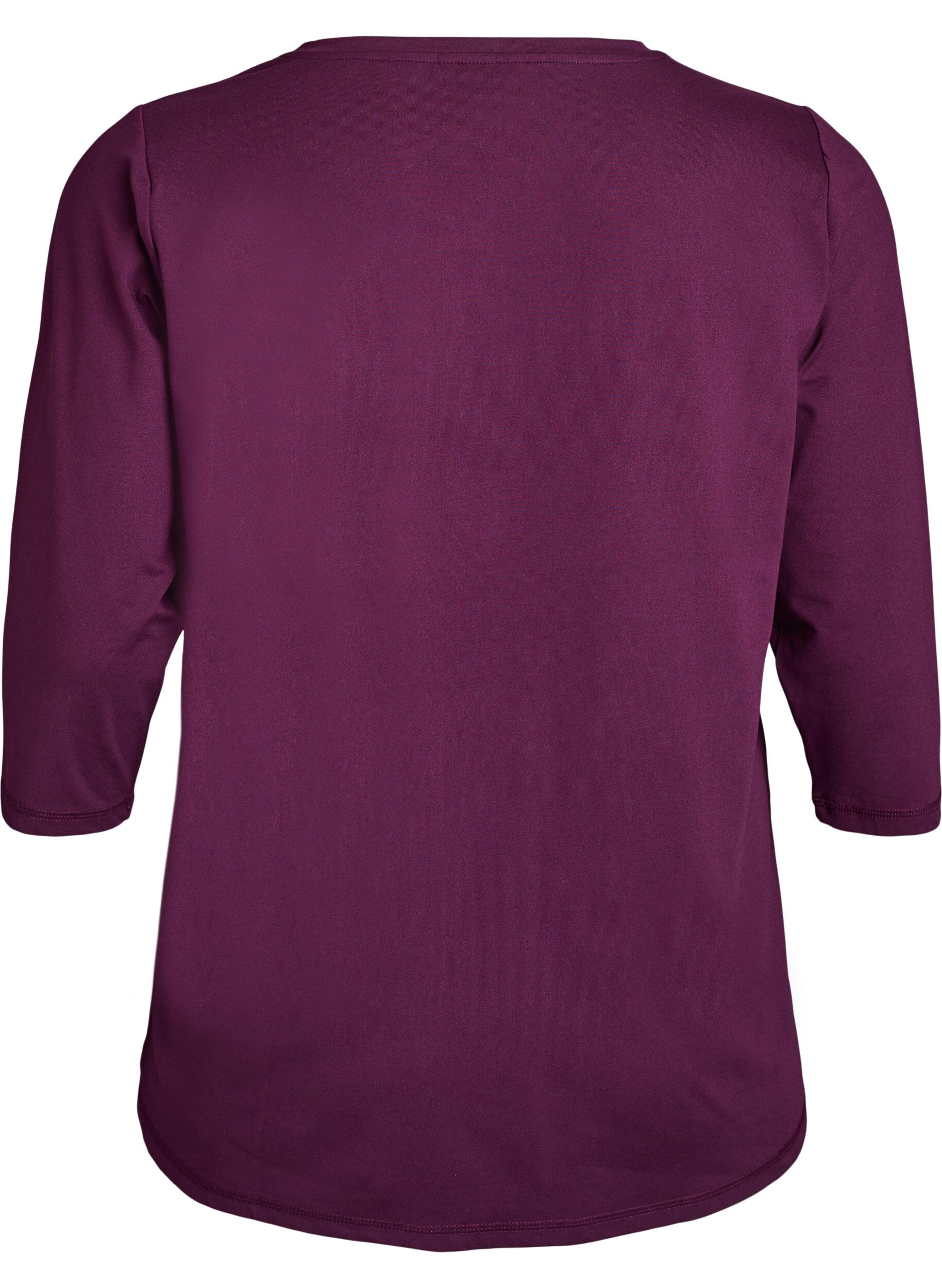 ZizziTreningsbluse med 3/4-ermer, Lilla, Packshot image number 1