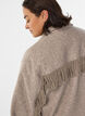 Kort skjortejakke med frynser, Beige, Model image number 3