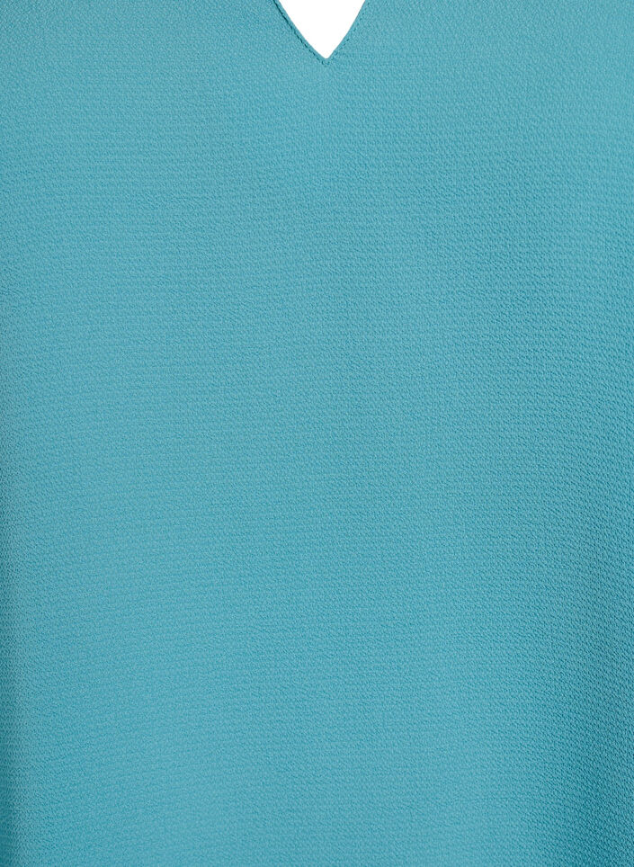 Kortermet bluse med V-hals, Grønn, Packshot image number 2