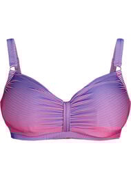 Stripete bikini-topp med spile, Rosa