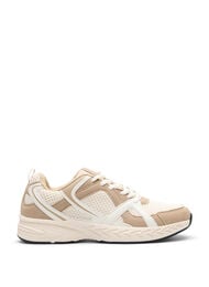 Sporty sneakers med mesh, Beige