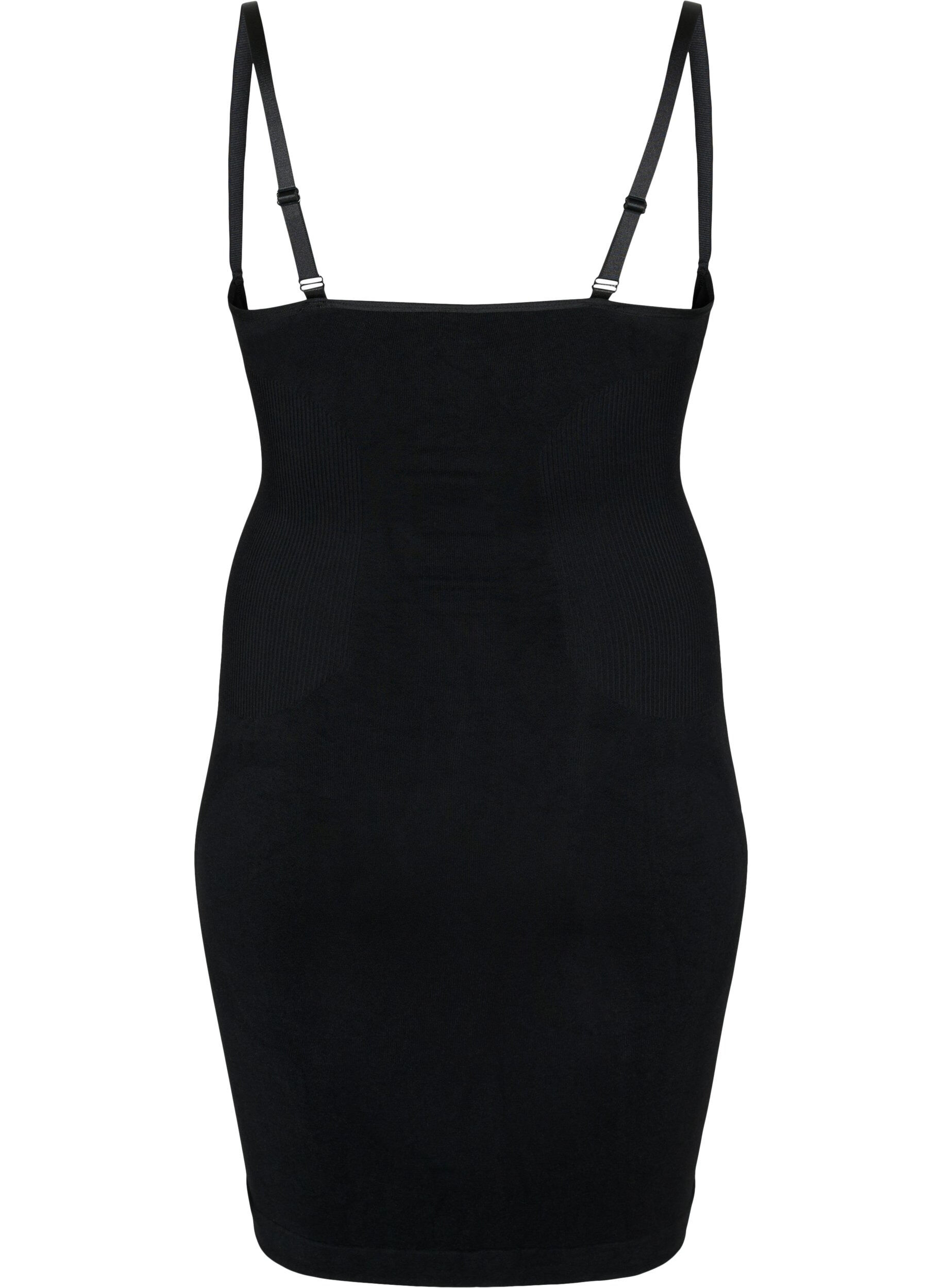 Zizzi Shapewear underkjole med tynne stropper, Svart, Packshot image number 1