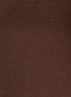 Finstrikket bluse med korte ermer, Brun, Packshot image number 2