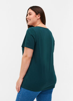 T-skjorte med V-hals og mesh, Ponderosa Pine, Model image number 1