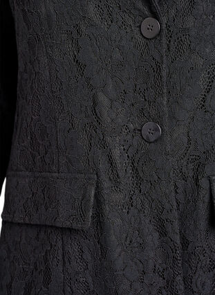 Zizzi Blondeblazer med knappelukking, Svart, Packshot image number 2