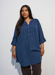 Bomullsmuslin tunika med broderie anglaise, Bl&aring;, Model image number 0