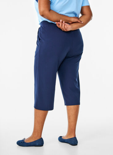 Zizzi FLASH - Høytlivs knickers med løs passform, Blå, Model image number 1