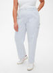 Stripete cargojeans med rett passform, Blue White Stripe, Model image number 2