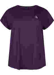Kortermet trenings T-skjorte, Purple Pennant