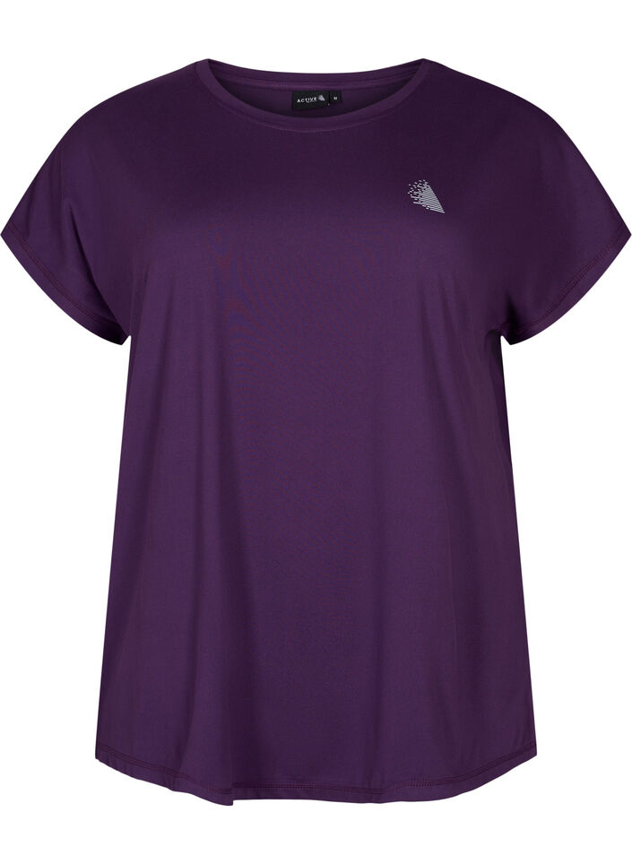 Kortermet trenings T-skjorte, Purple Pennant, Packshot image number 0