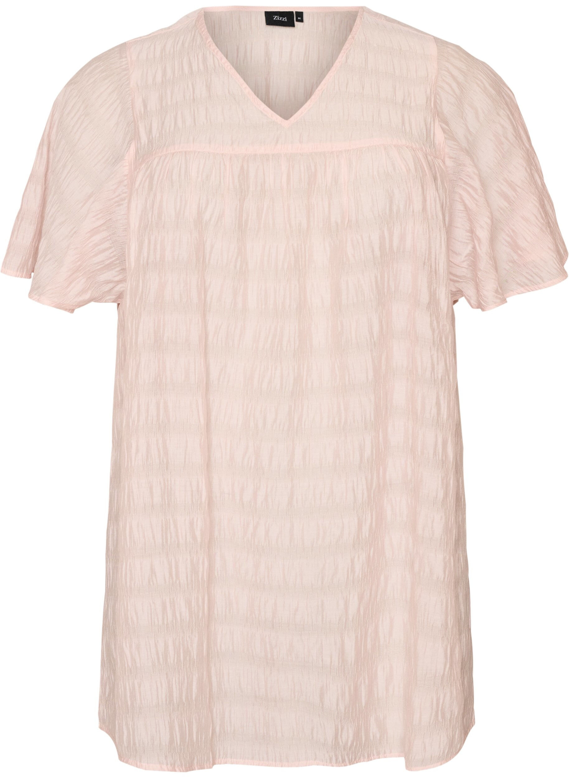 ZizziTunika i lyocell med flagrende ermer, Rosa, Packshot image number 0